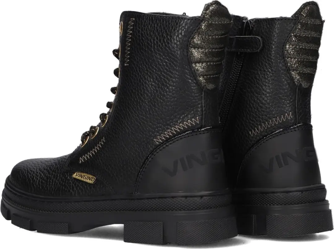 Vingino Jennifer Veterboots - Meisjes - Zwart - Maat 30