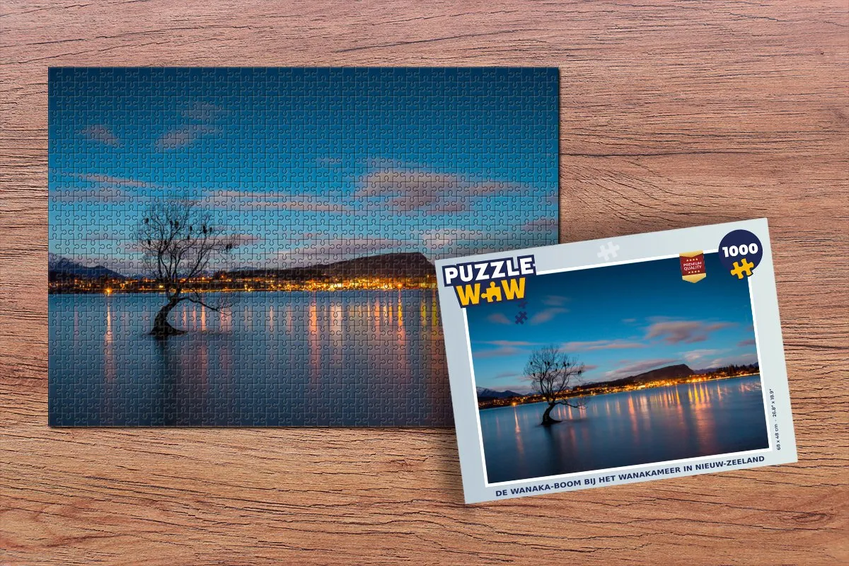 PuzzleWow Boom Meer Stad Legpuzzel 1000 Stuks - Multicolor