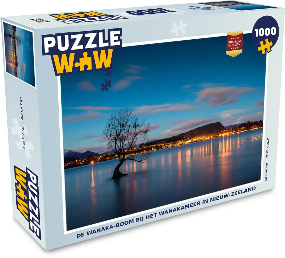 PuzzleWow Boom Meer Stad Legpuzzel 1000 Stuks - Multicolor