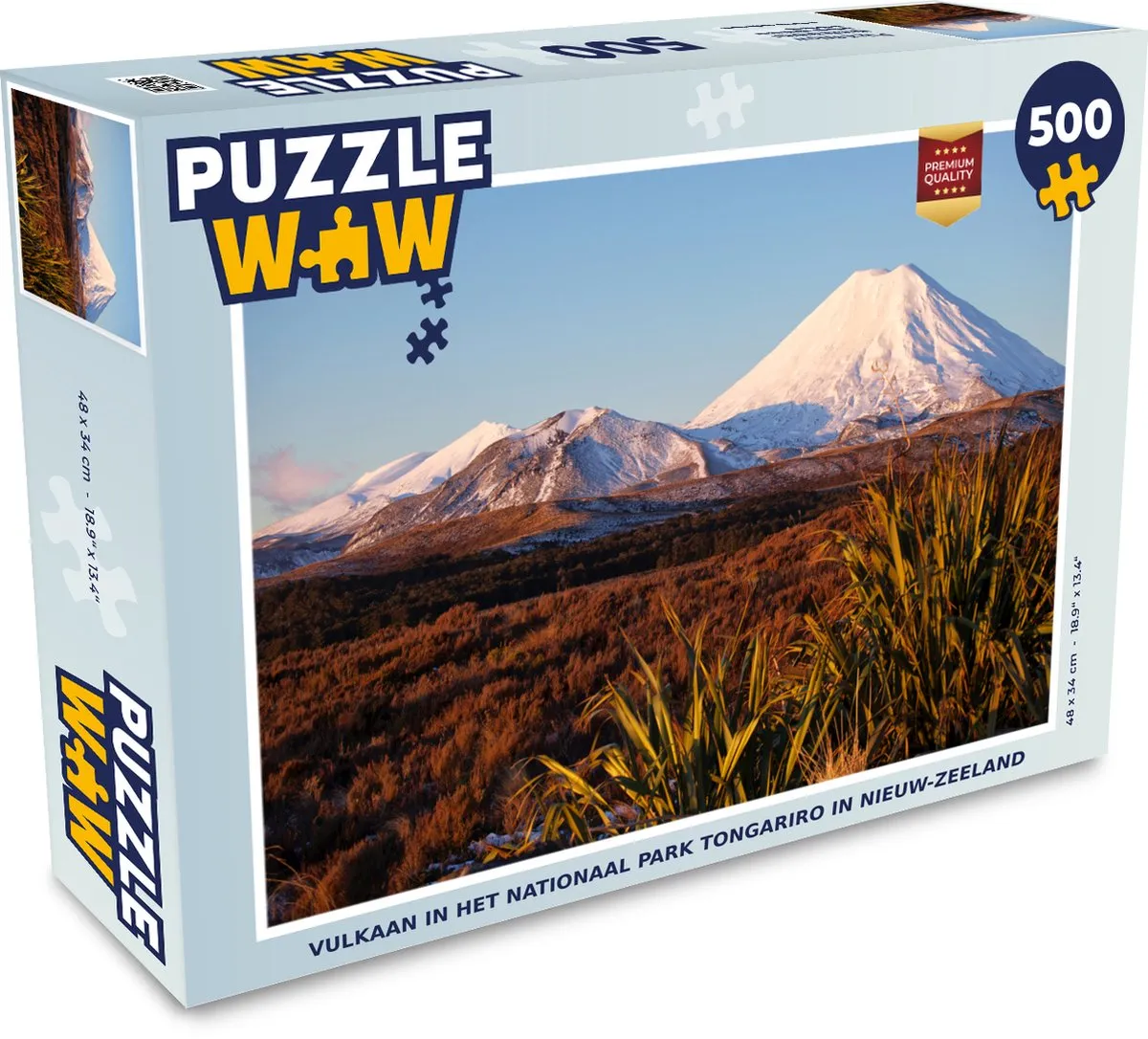 PuzzleWow Vulkaan Tongariro Legpuzzel 500 Stuks - Multicolor