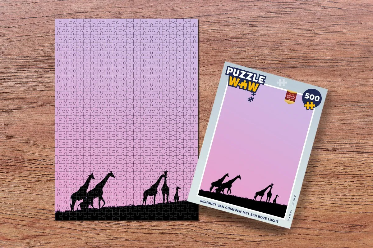 PuzzleWow Giraffen Legpuzzel 500 Stuks - Multicolor