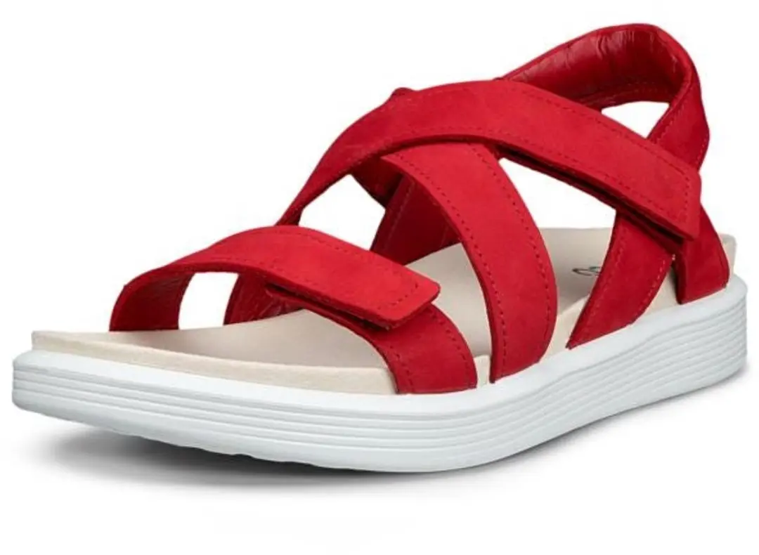 Ecco art. 238813 02466 sandaal dames rood nubuck klitteband maat 40