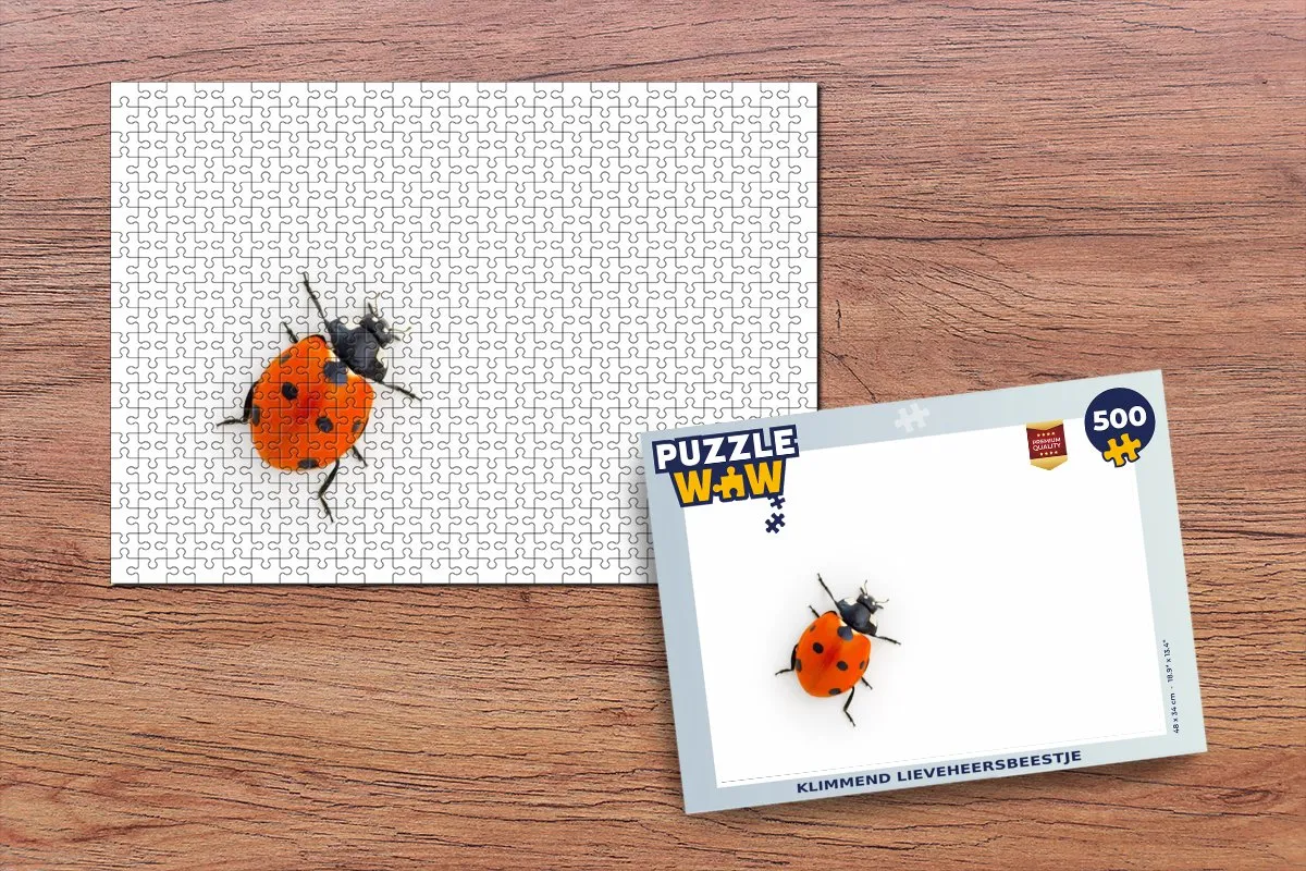 PuzzleWow Klimmend Lieveheersbeestje Legpuzzel 500 Stuks - Multicolor