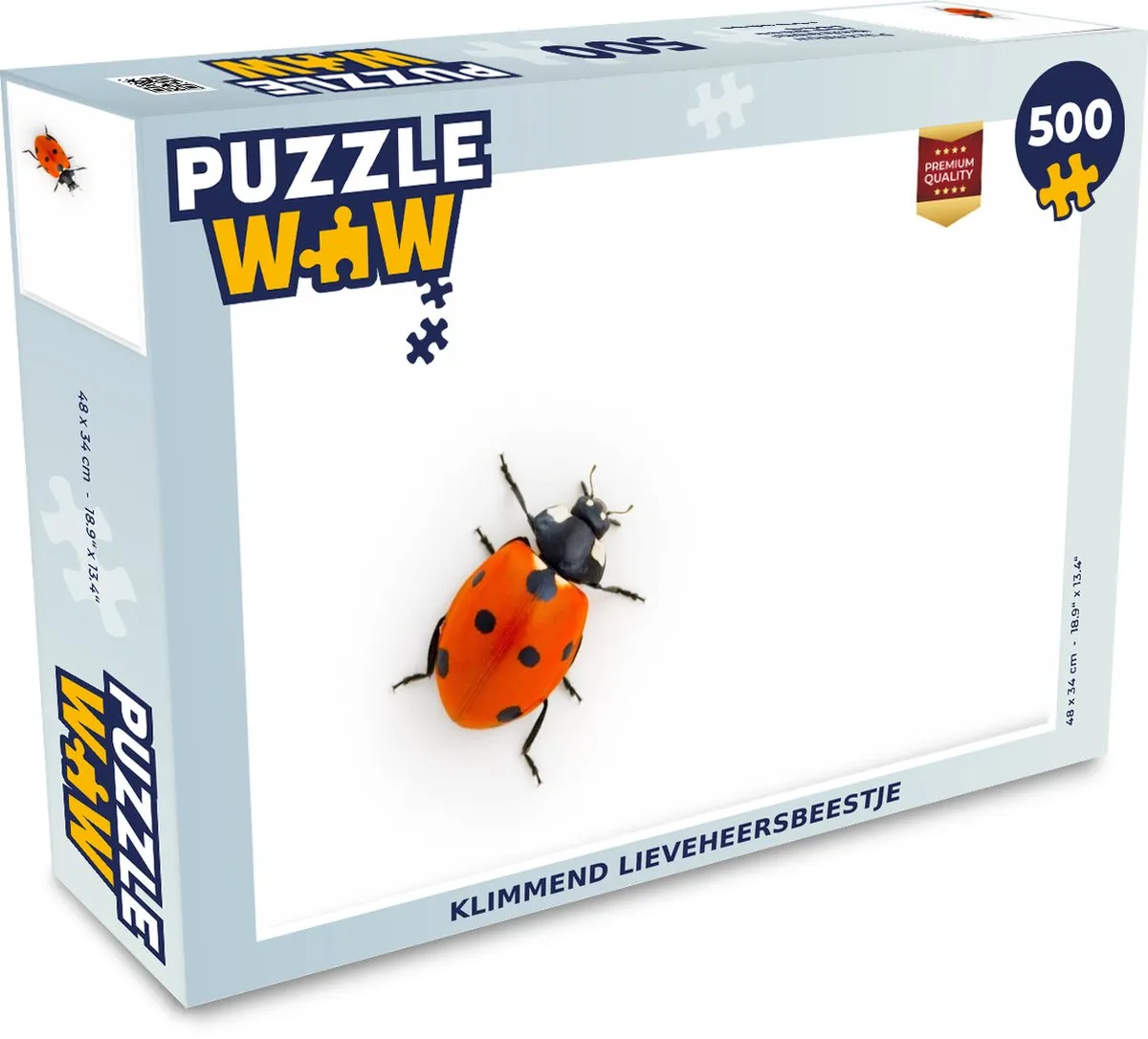 PuzzleWow Klimmend Lieveheersbeestje Legpuzzel 500 Stuks - Multicolor