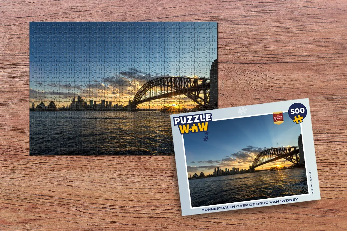 PuzzleWow Sydney Brug Legpuzzel 500 Stuks - Multicolor