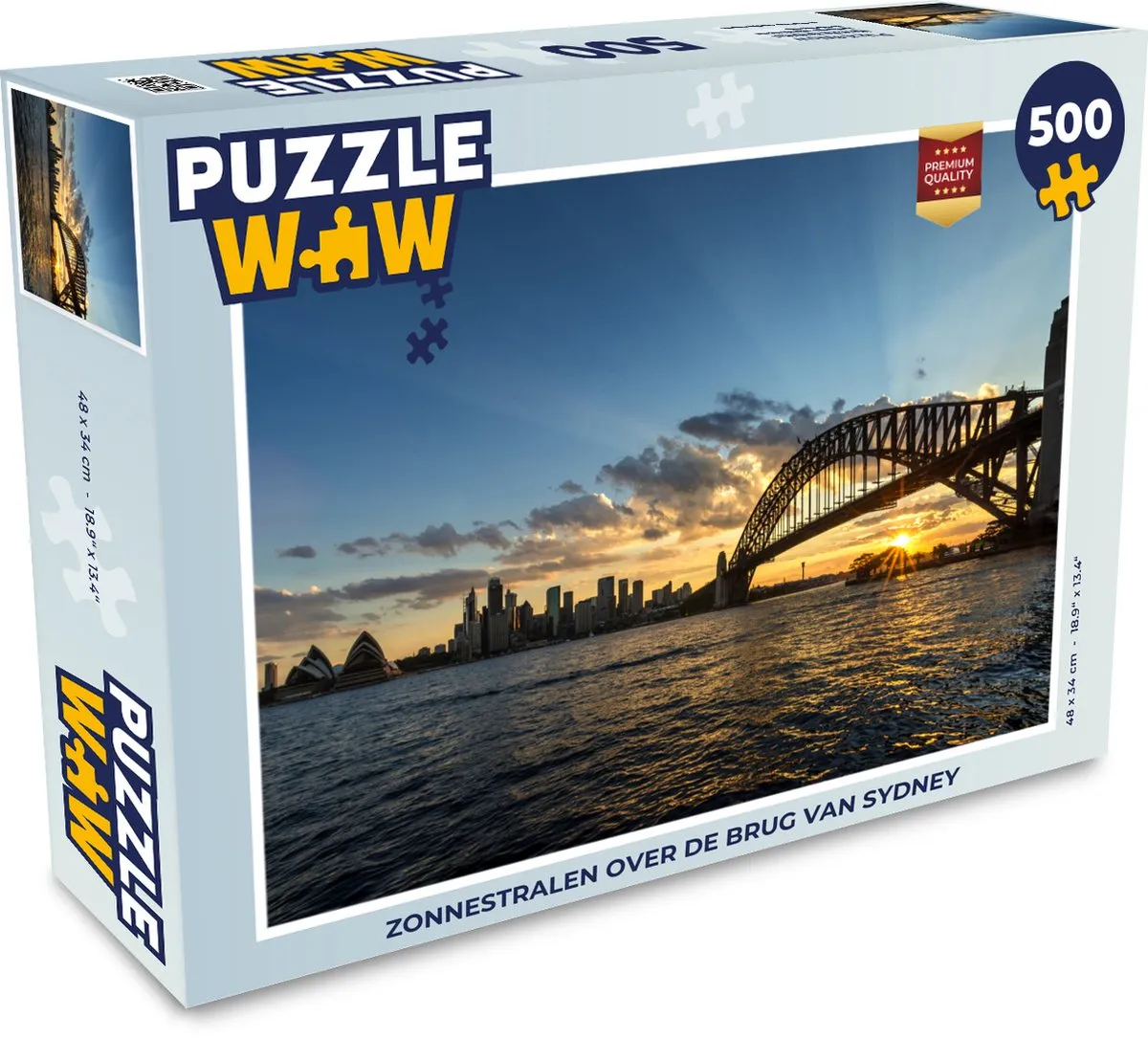 PuzzleWow Sydney Brug Legpuzzel 500 Stuks - Multicolor