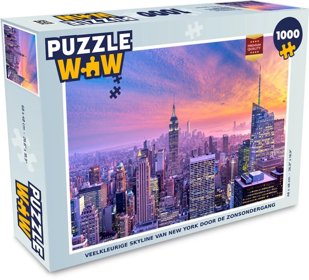 PuzzleWow New York Skyline Legpuzzel 1000 Stuks - Multicolor