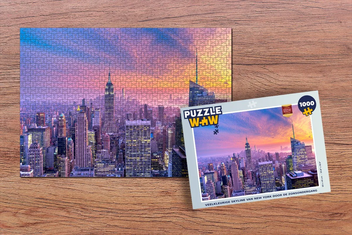 PuzzleWow New York Skyline Legpuzzel 1000 Stuks - Multicolor