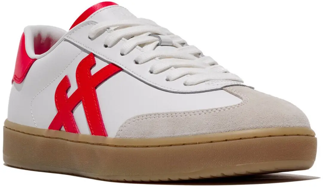 FitFlop FitFlop The Dash T-Toe Leather Sneakers ROOD