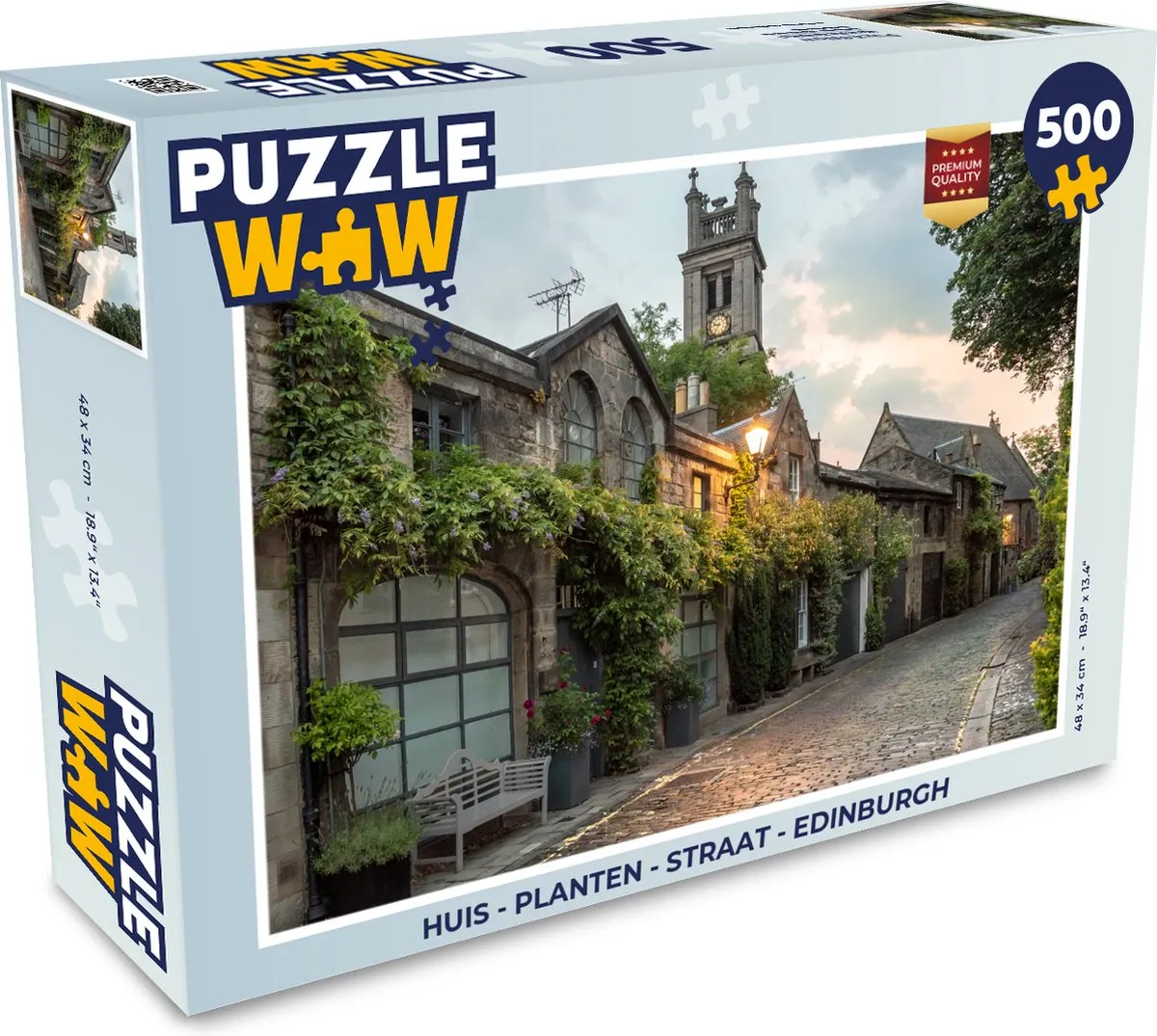 PuzzleWow Edinburgh Legpuzzel 500 Stuks - Multicolor