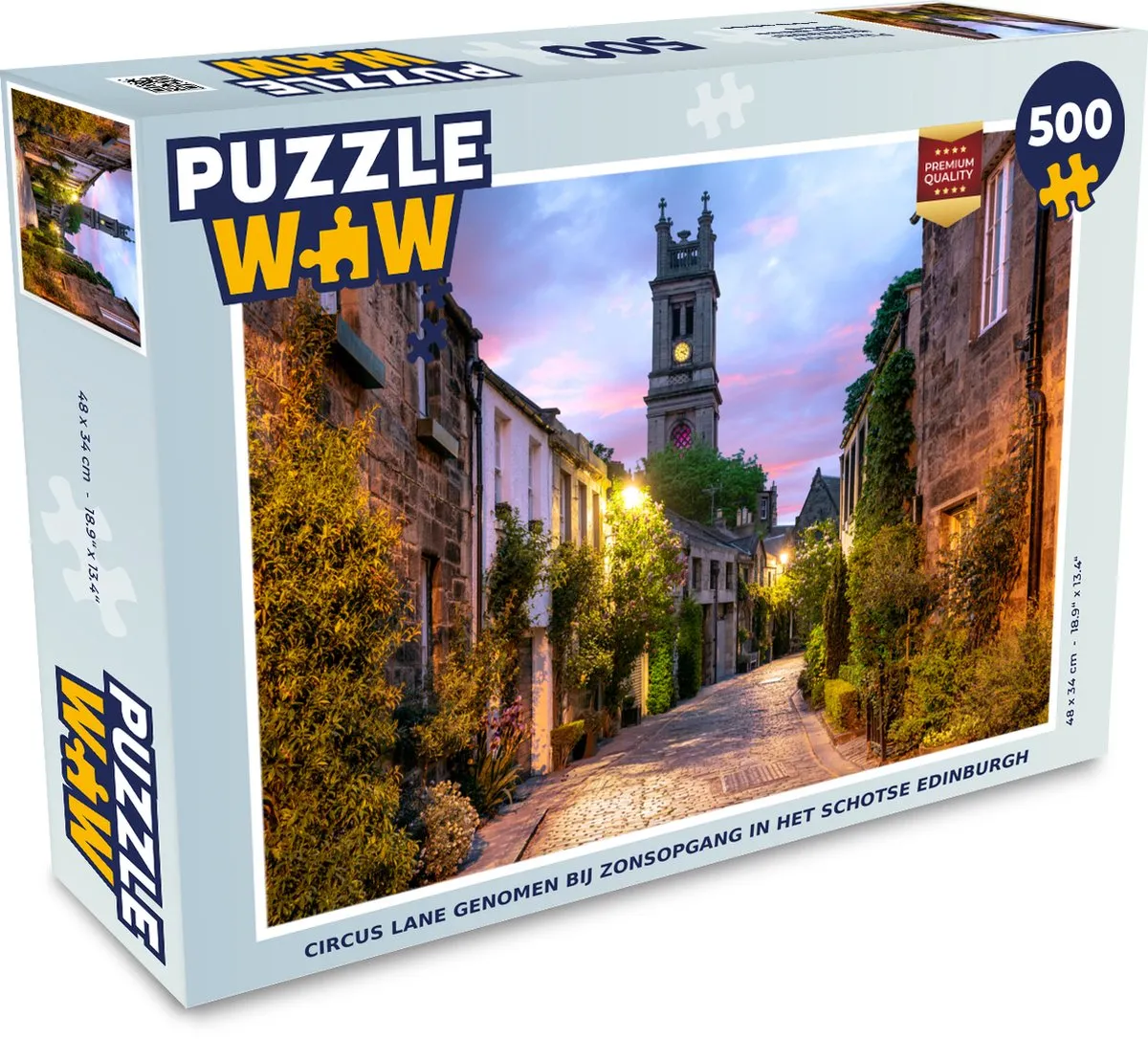PuzzleWow Edinburgh Legpuzzel 500 Stuks - Multicolor