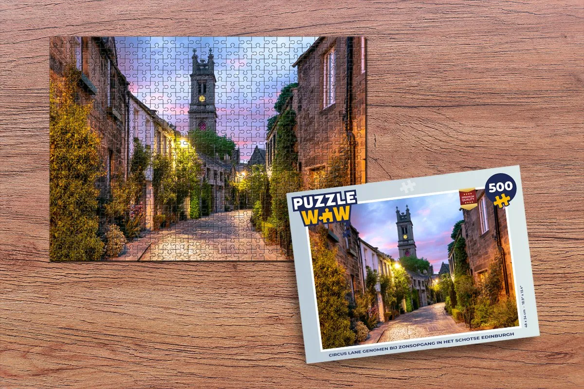 PuzzleWow Edinburgh Legpuzzel 500 Stuks - Multicolor