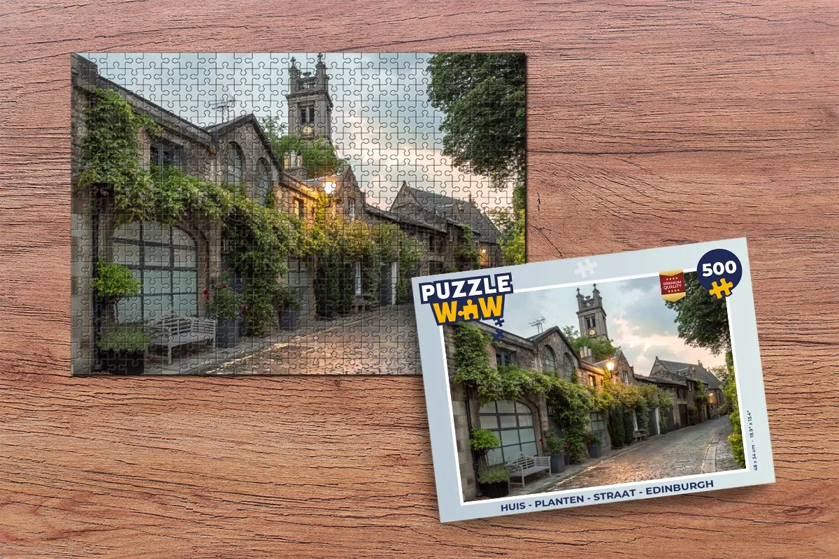 PuzzleWow Edinburgh Legpuzzel 500 Stuks - Multicolor