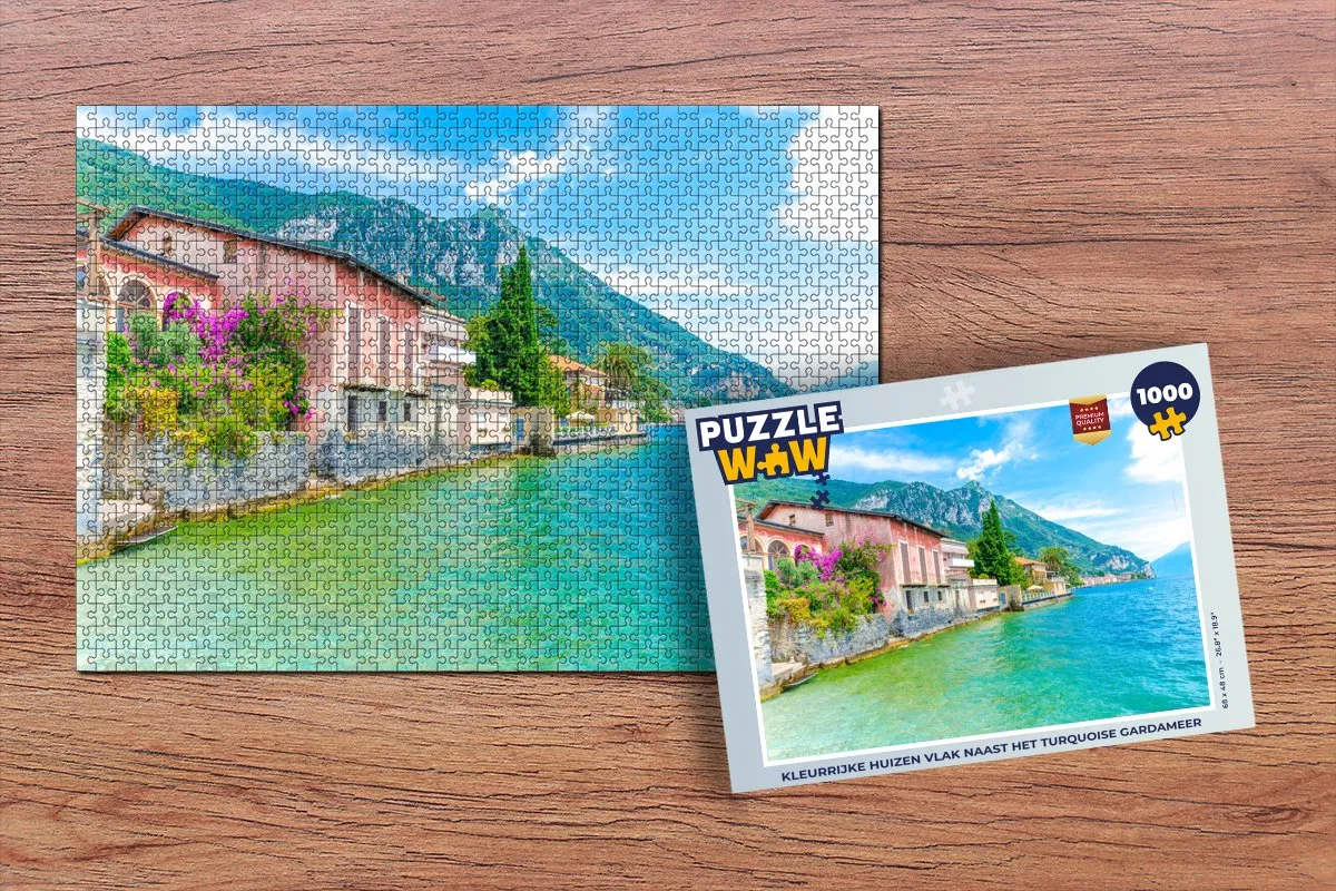 PuzzleWow Gardameer Legpuzzel 1000 Stuks - Multicolor
