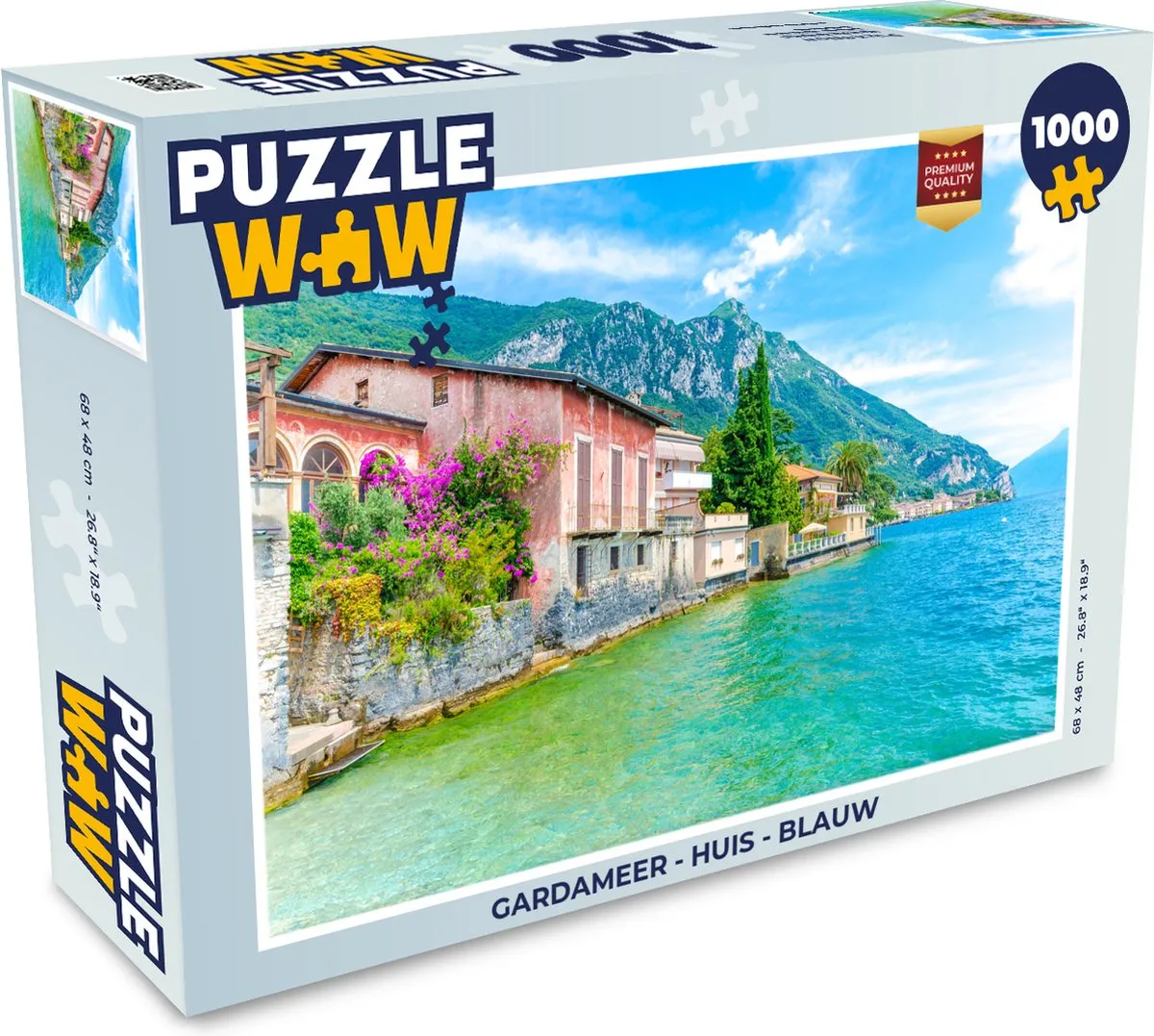 PuzzleWow Gardameer Legpuzzel 1000 Stuks - Multicolor