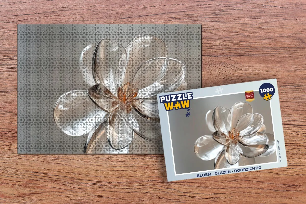 PuzzleWow Bloem Glazen Legpuzzel 1000 Stuks - MPN 8721375315088