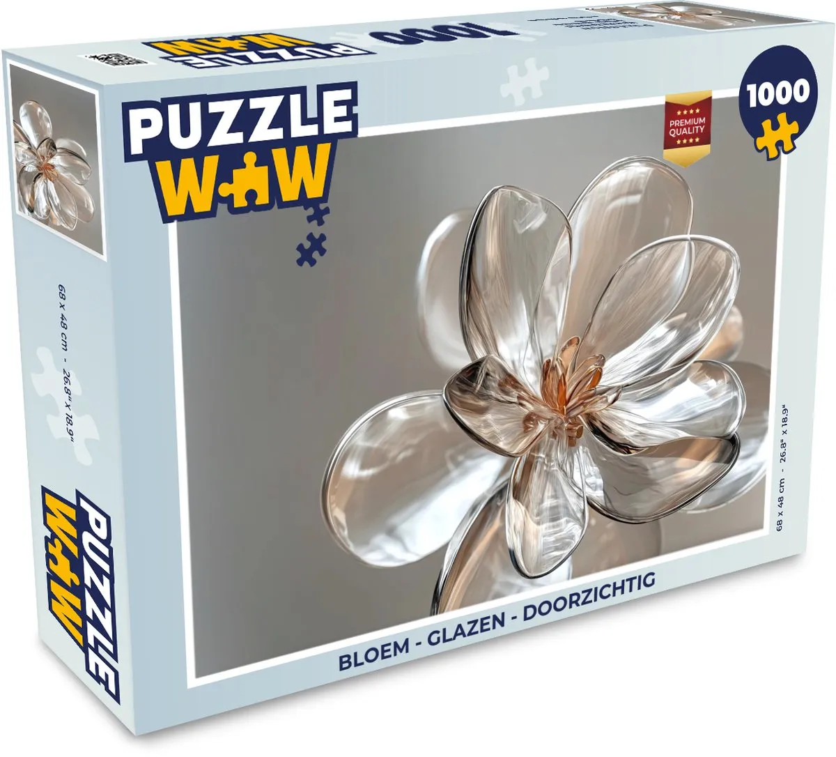 PuzzleWow Bloem Glazen Legpuzzel 1000 Stuks - MPN 8721375315088