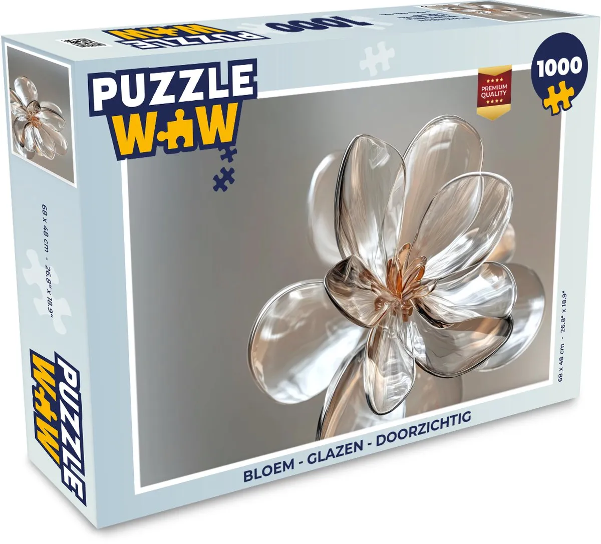 PuzzleWow Bloem Glazen Legpuzzel 1000 Stuks - MPN 8721375315088