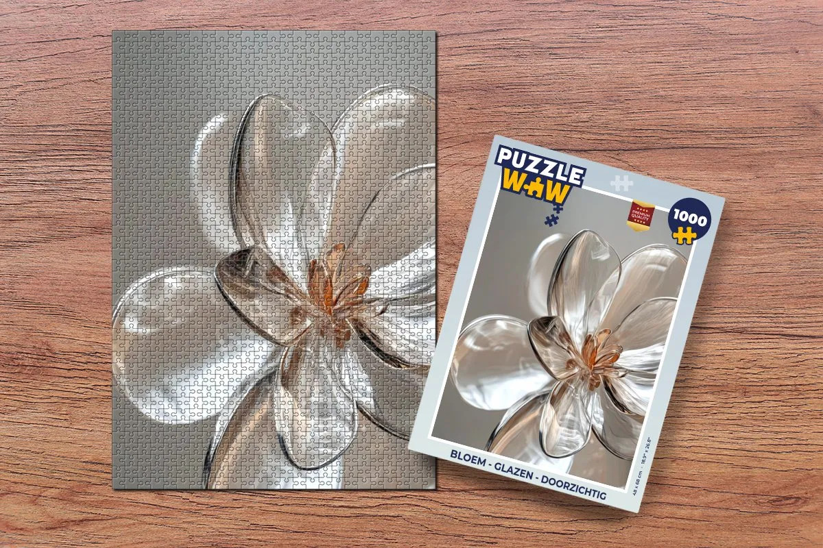 PuzzleWow Bloem Glazen Legpuzzel 1000 Stuks - MPN 8721375315088