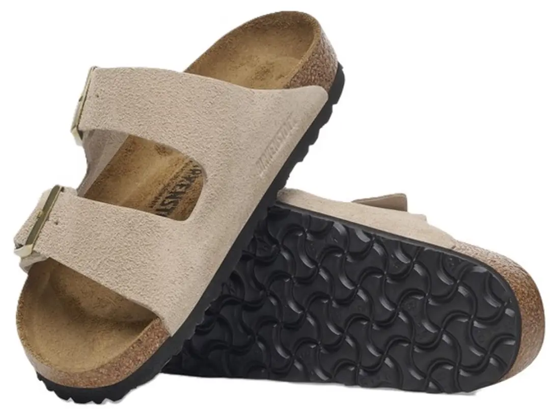 Birkenstock Arizona Suede Sandcastle Teenslipper 42 - Wit/beige - afbeelding 6 van 6