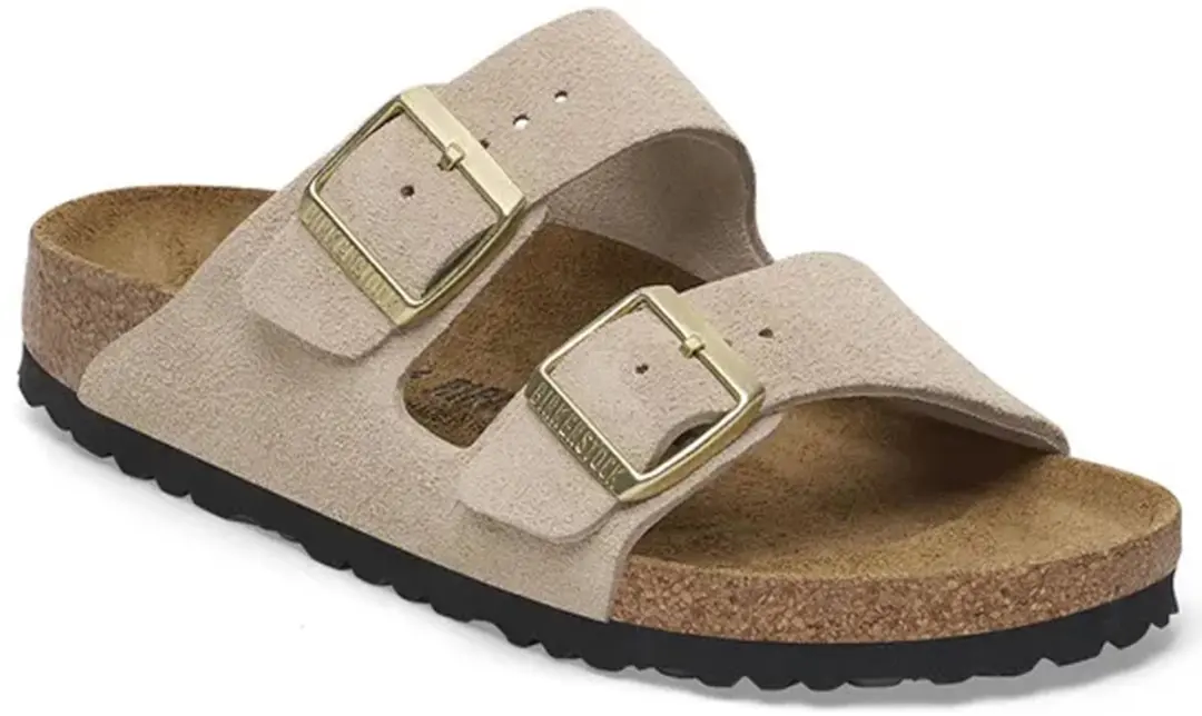 Birkenstock Arizona Suede Sandcastle Teenslipper 42 - Wit/beige - afbeelding 2 van 6