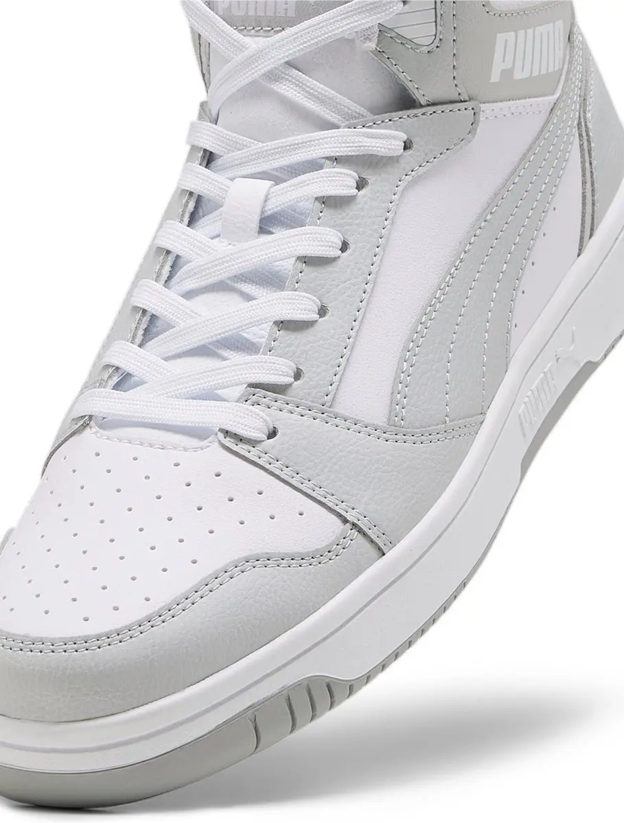 PUMA Rebound v6 Unisex Sneakers - 45 - PUMA White-Ash Gray - afbeelding 4 van 6