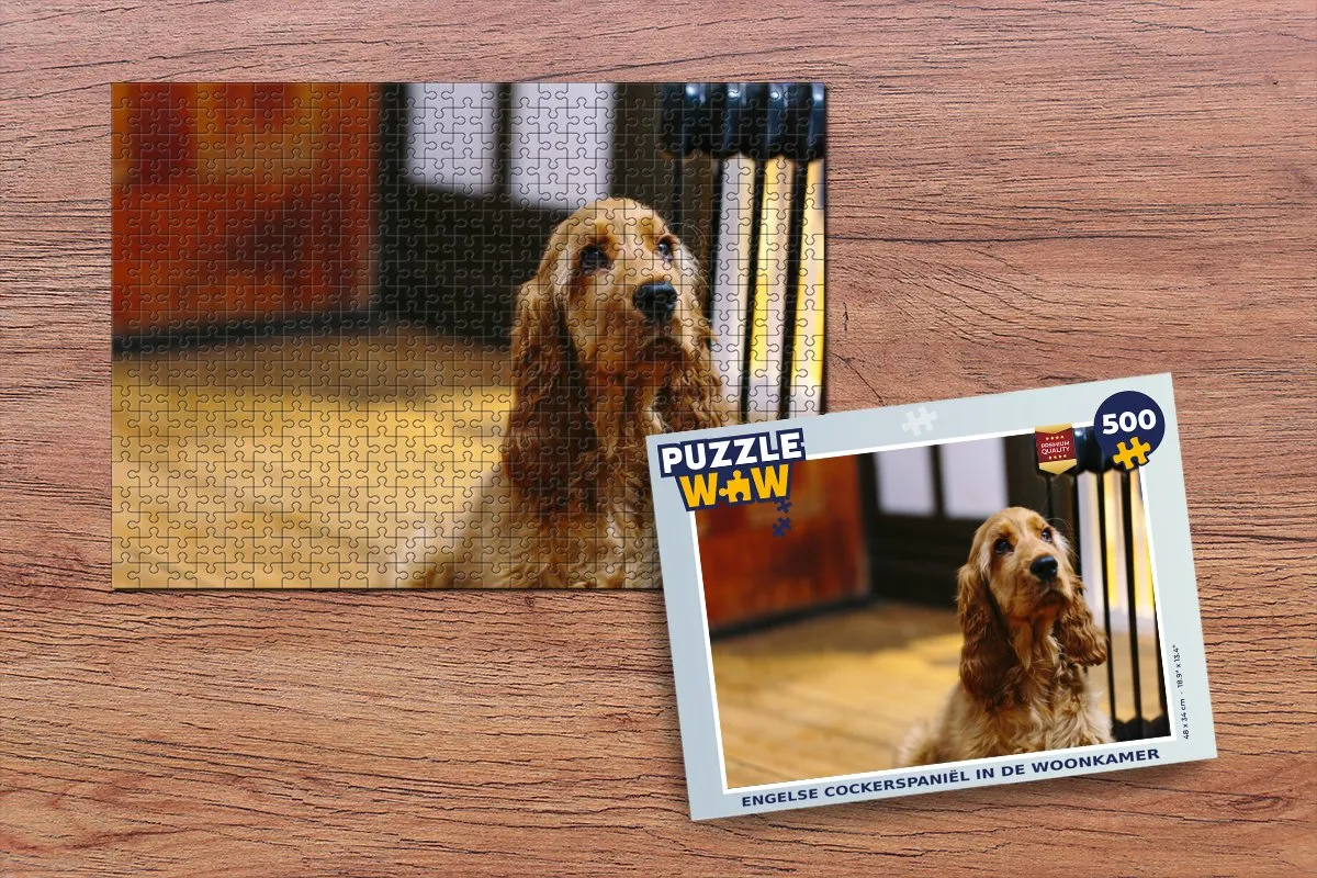 PuzzleWow Legpuzzel Engelse Cocker 500 Stuks - Multicolor