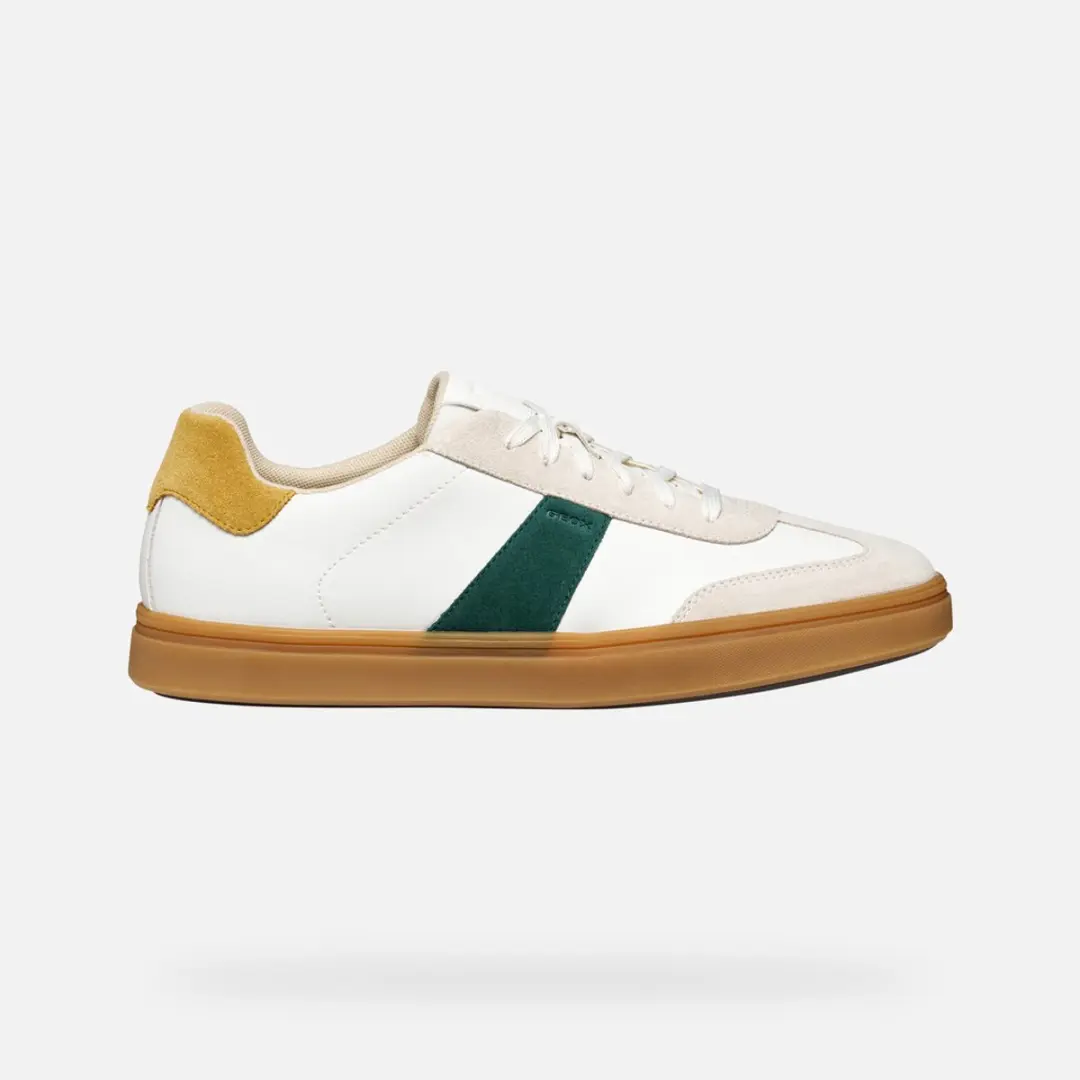 Geox Baltmoore Heren Sneakers - Maat 42 - Wit/ Groen - afbeelding 5 van 6