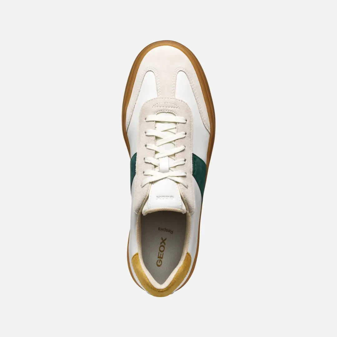 Geox Baltmoore Heren Sneakers - Maat 42 - Wit/ Groen - afbeelding 6 van 6