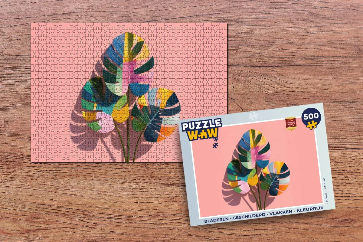 PuzzleWow Bladeren Geschilderd Legpuzzel 500 Stuks
