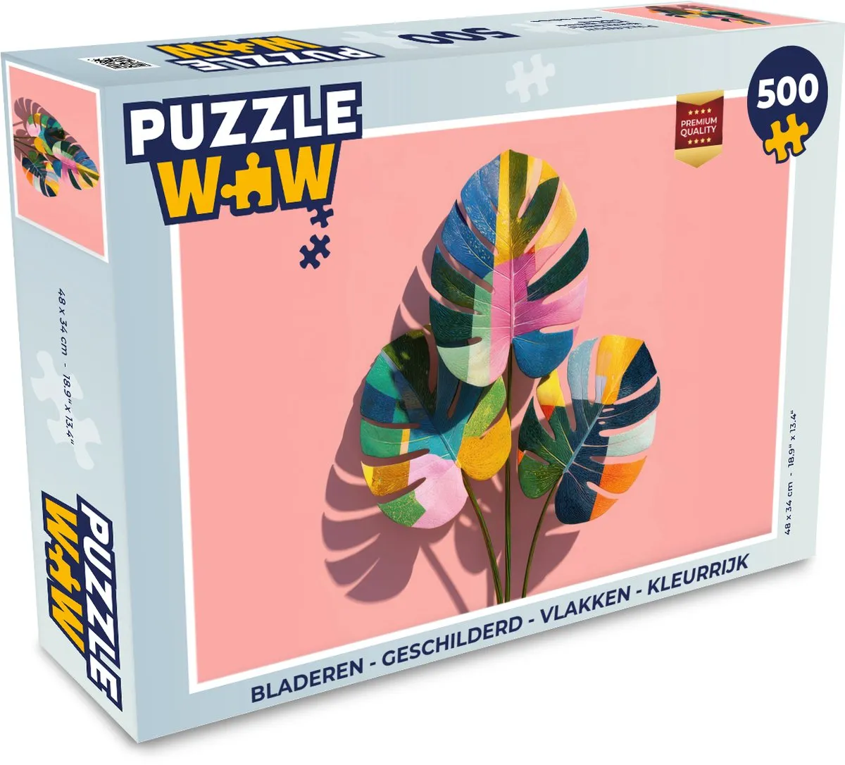 PuzzleWow Bladeren Geschilderd Legpuzzel 500 Stuks