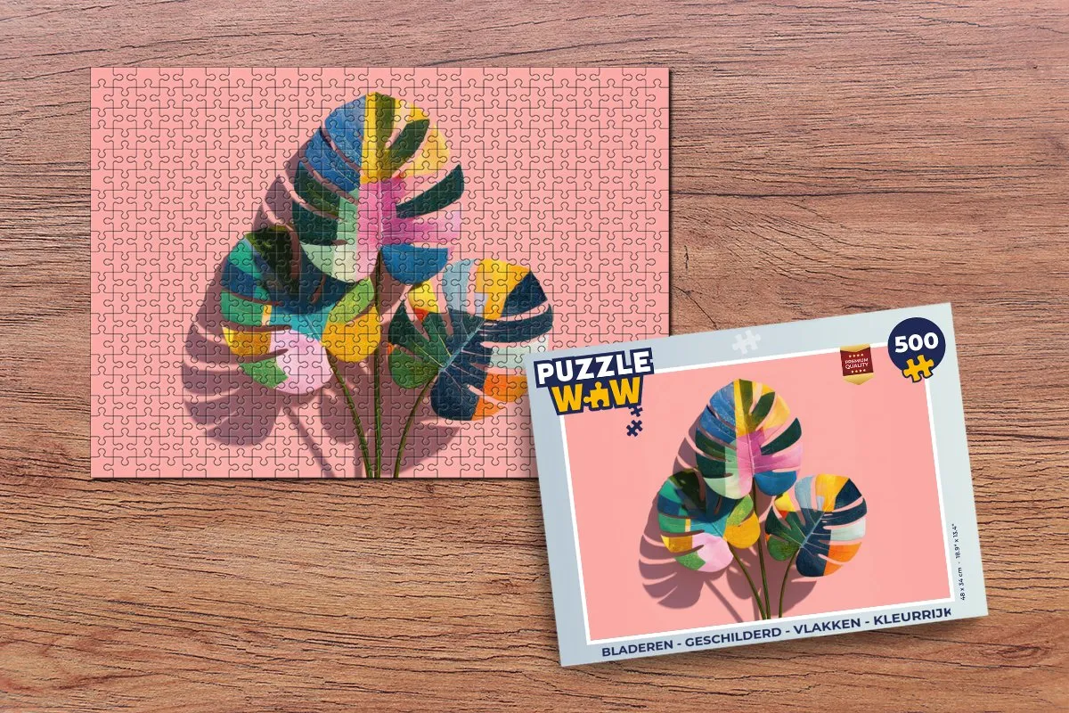 PuzzleWow Bladeren Geschilderd Legpuzzel 500 Stuks