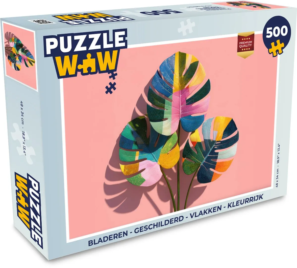 PuzzleWow Bladeren Geschilderd Legpuzzel 500 Stuks
