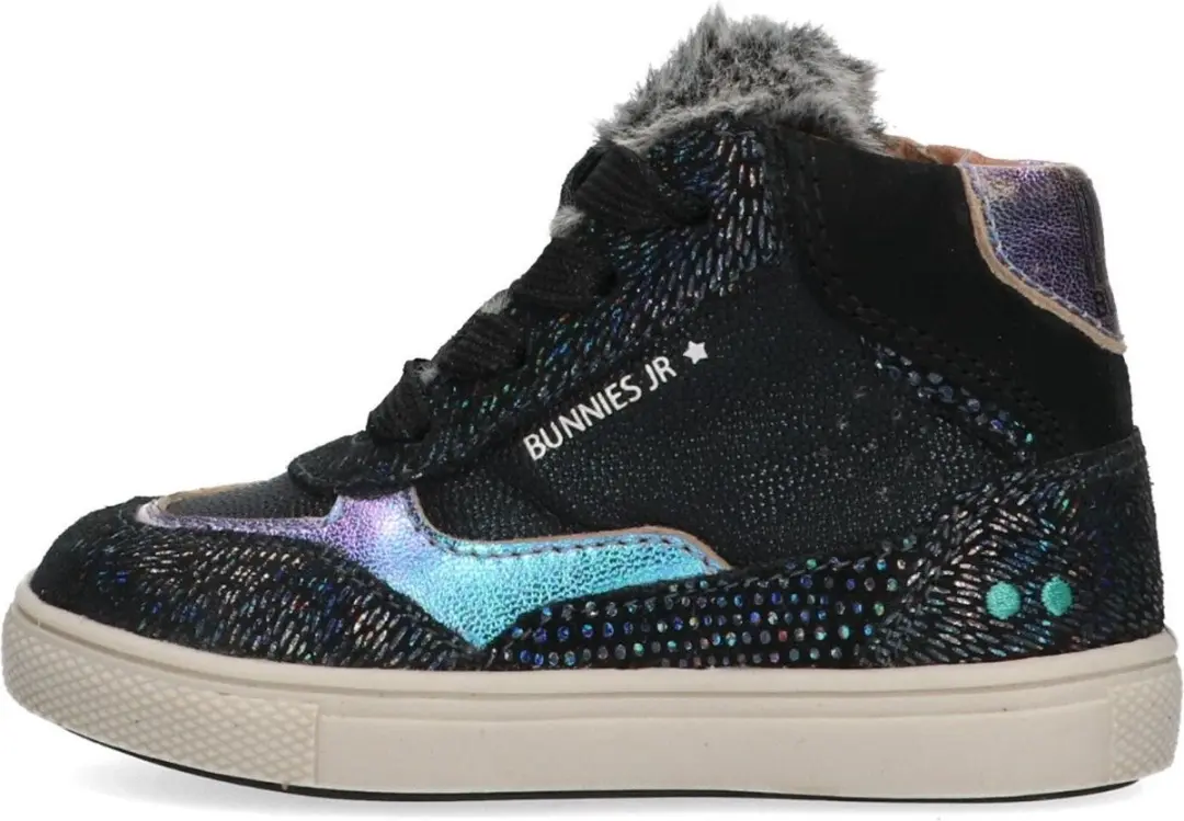 BunniesJR 224752-928 Meisjes Hoge Sneakers - Blauw Nubuck - afbeelding 5 van 6