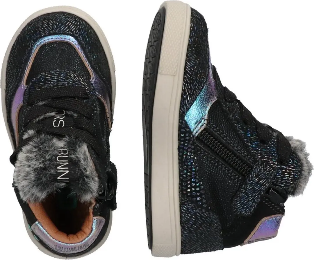 BunniesJR 224752-928 Meisjes Hoge Sneakers - Blauw Nubuck - afbeelding 3 van 6