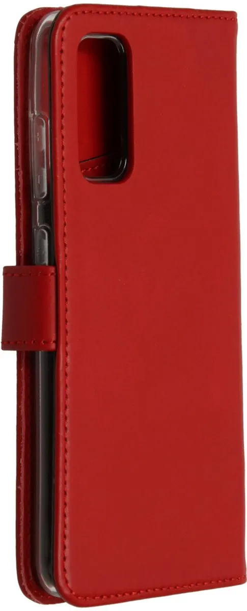 Selencia Hoesje Samsung Galaxy S20 - Echt Lederen Bookcase Rood