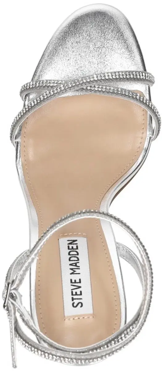 Steve Madden Jypsey Sandalen Hak - Zilverkleur - Maat 40 - afbeelding 4 van 6