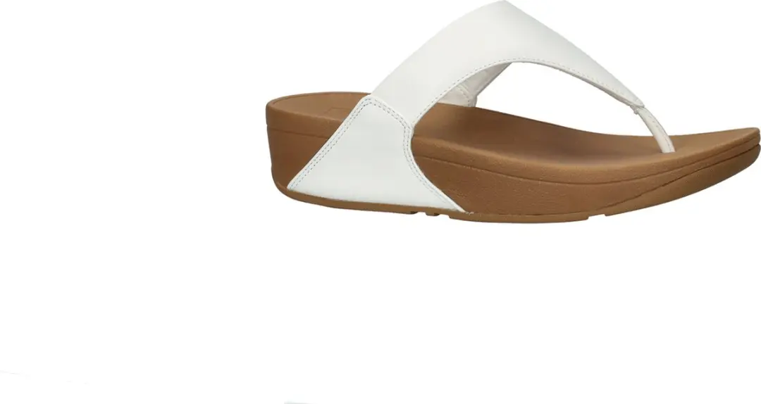 FitFlop Lulu Leather Toepost Dames Teenslipper - Wit - afbeelding 2 van 6
