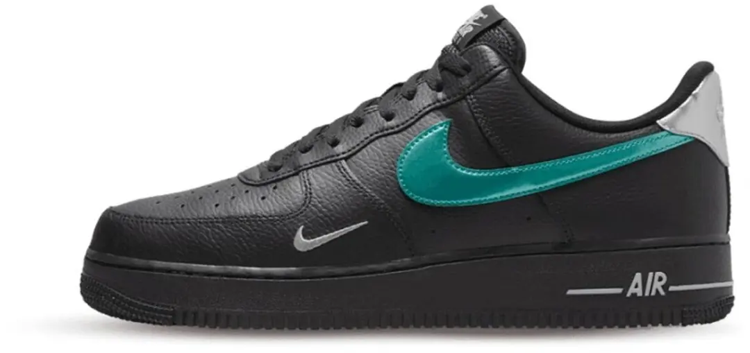 Nike Air Force 1 '07 Low Black Blue Lightning