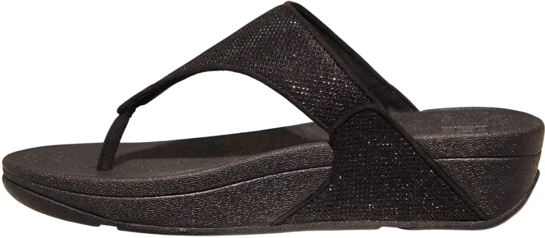 FitFlop Lulu Shimmerglitz Teenslipper - Zwart - afbeelding 3 van 6