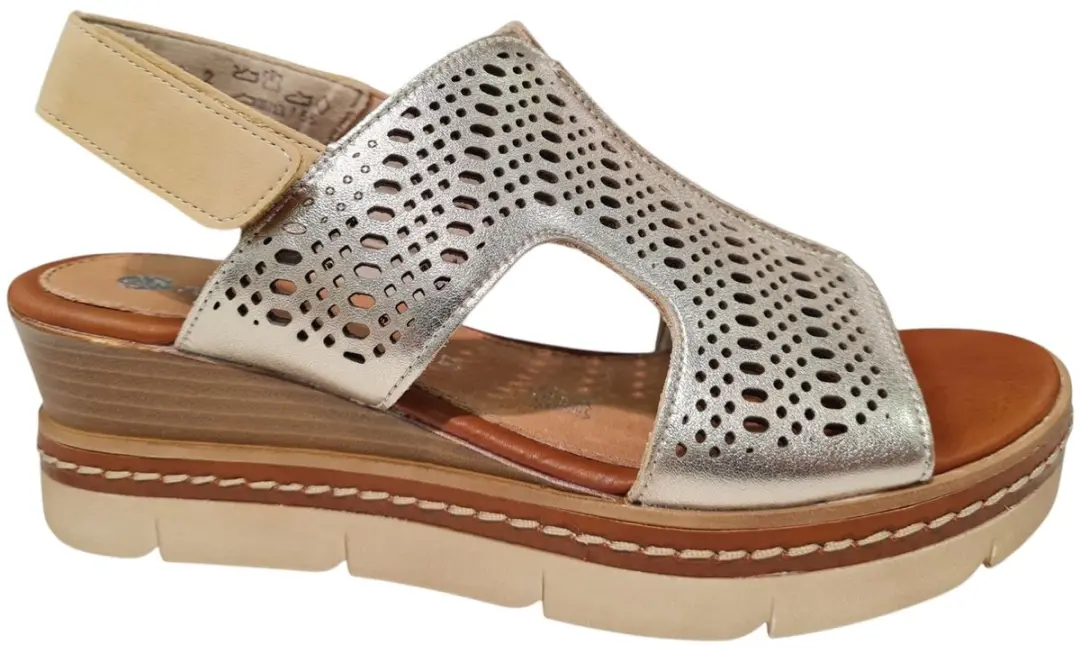 Remonte Zilveren Metallic Dames Sandalen