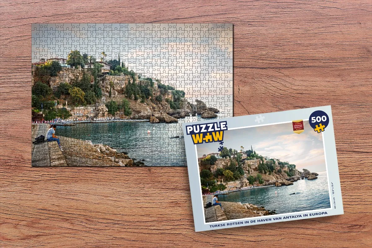 PuzzleWow Legpuzzel Turkse Rotsen Antalya 500 Stuks - Multicolor