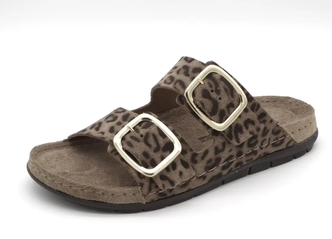 Rohde 5890 18 Slippers Bruin Panterprint Dames