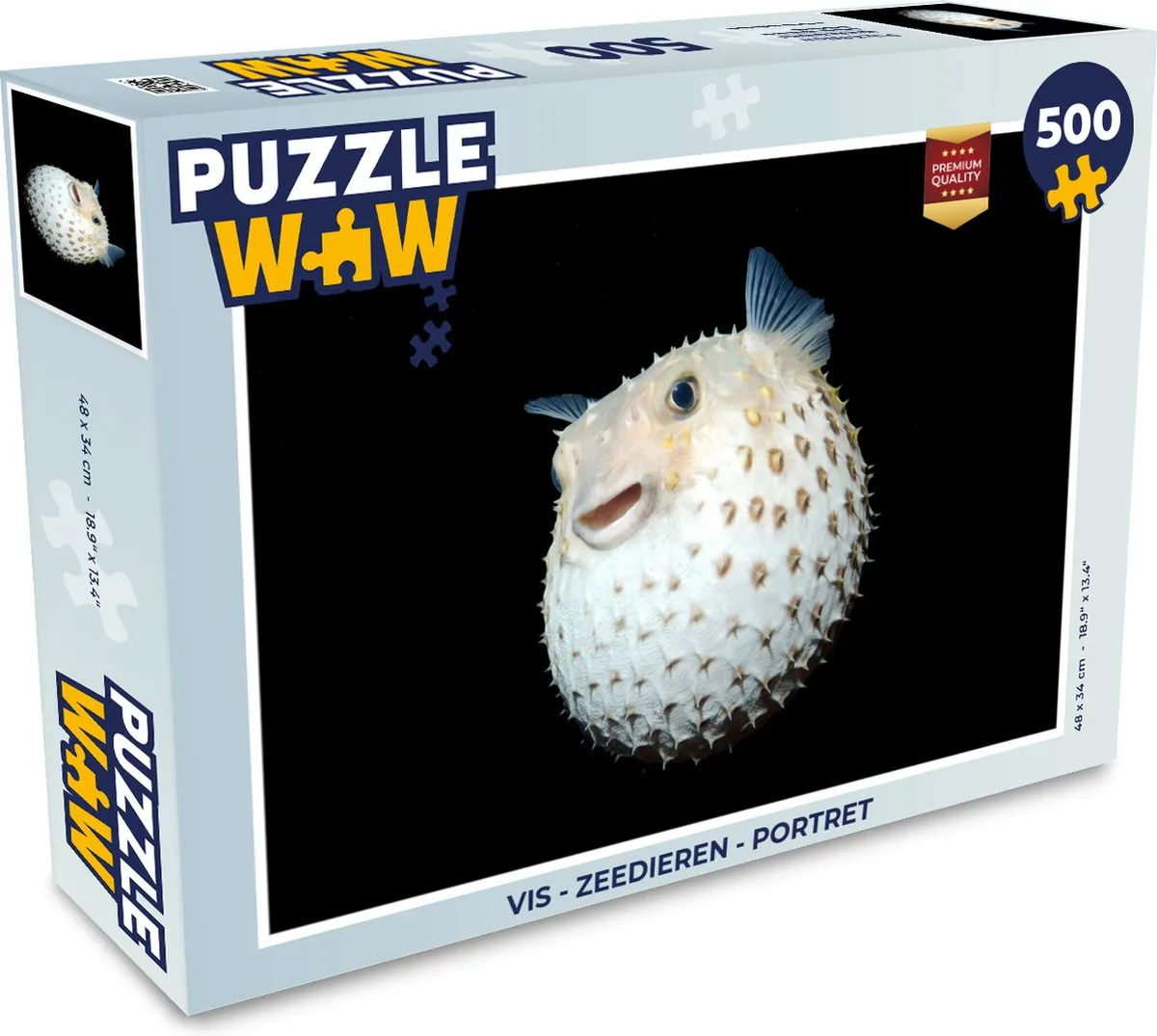 PuzzleWow Vis Zeedieren Portret Legpuzzel 500 Stuks - Multicolor