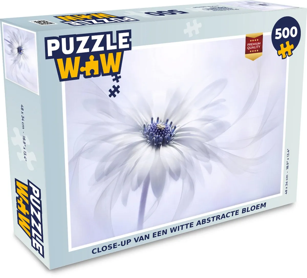 PuzzleWow Abstract Legpuzzel 500 Stuks - Wit - MPN 6017157289206