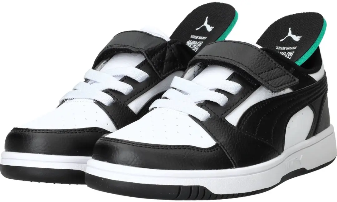 PUMA Rebound V6 Lo AC+ PS Sneakers - 35 - Wit/Zwart - afbeelding 6 van 6