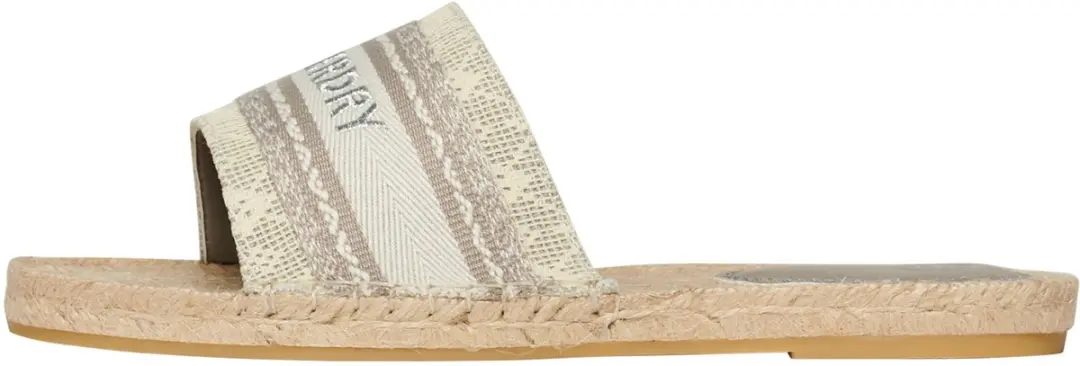 Superdry Canvas Espadrille Overlay Slippers - 38 - Moon Rock Grey - afbeelding 6 van 6