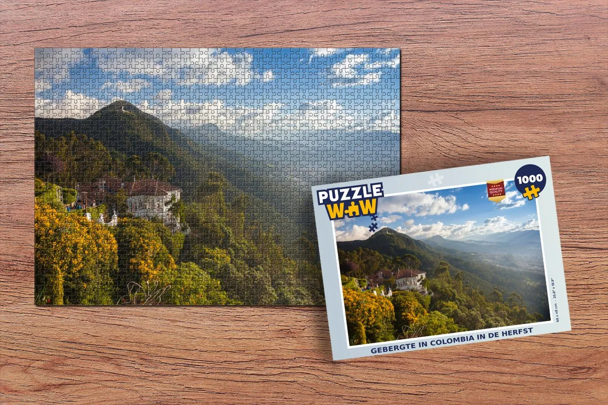 PuzzleWow Gebergte in Colombia Herfst Legpuzzel 1000 Stuks - Multicolor