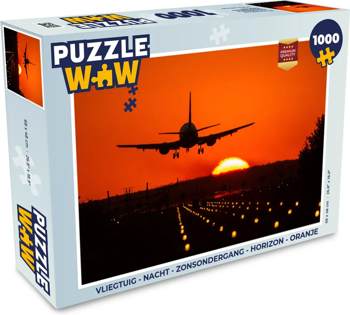 PuzzleWow Zonsondergang Legpuzzel 1000 Stuks - Multicolor
