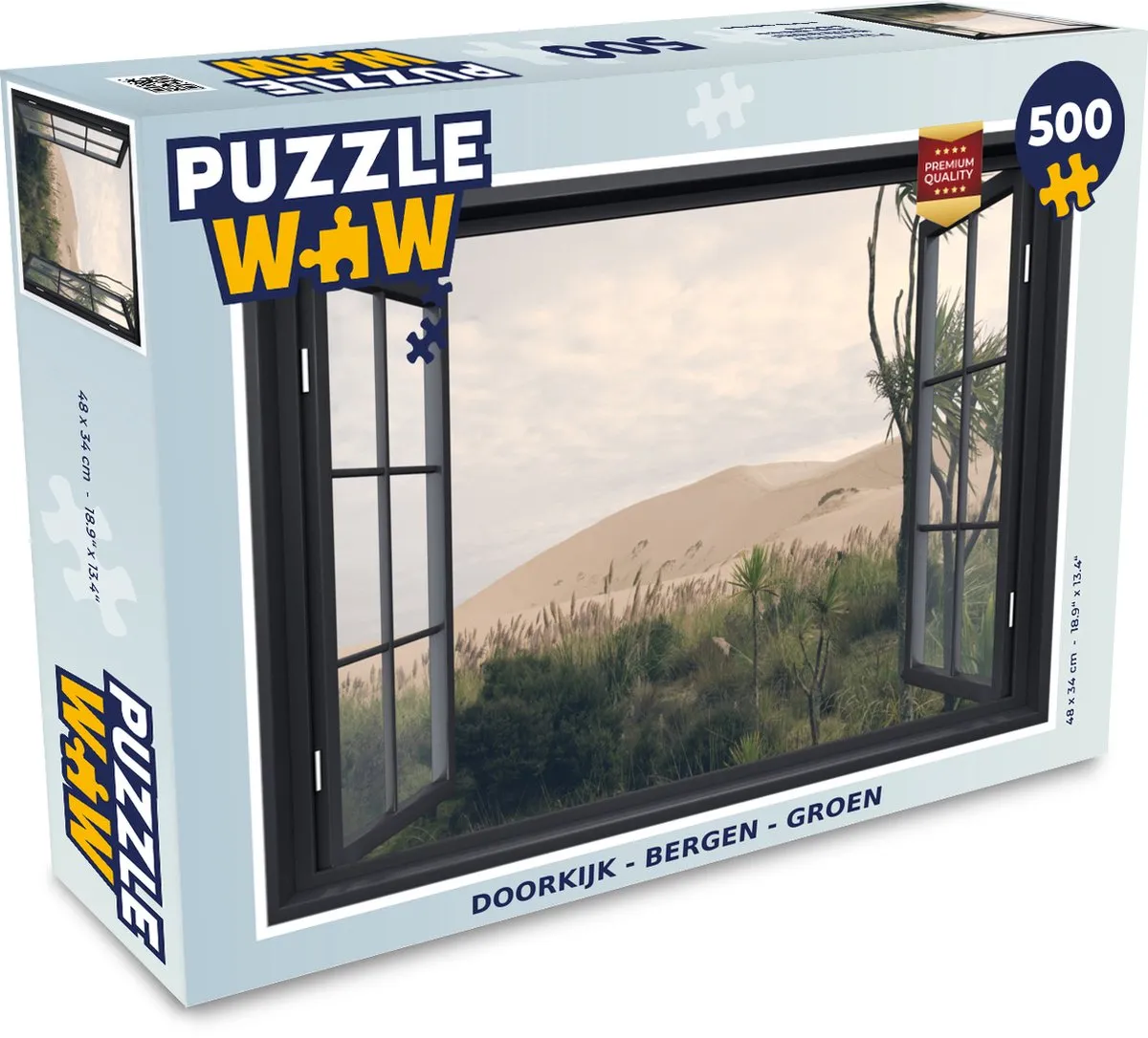 PuzzleWow Doorkijk Duin Legpuzzel 500 Stuks - Multicolor
